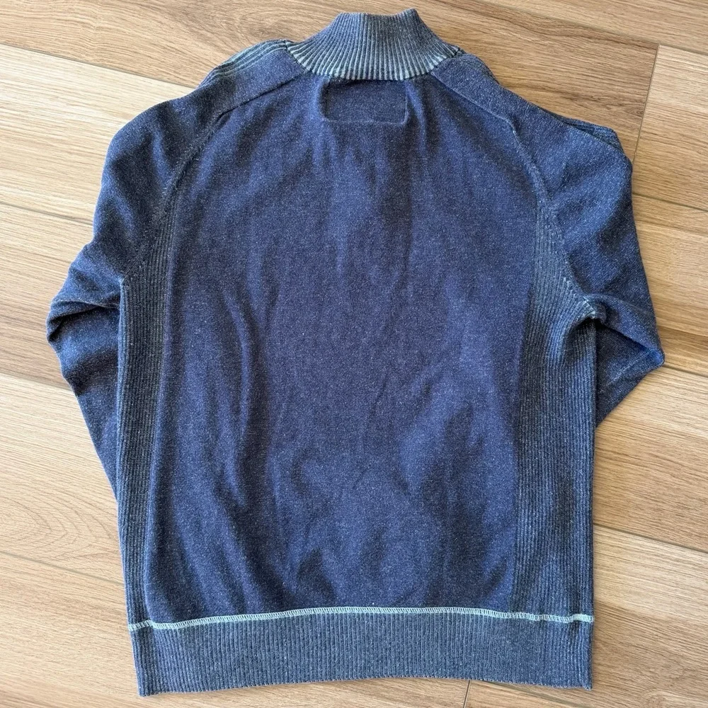 Carbon Blue Surf Quarter Zip Sweater